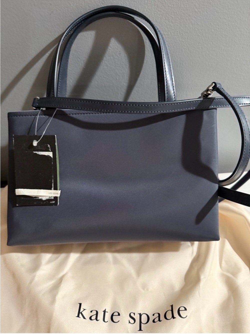 Kate Spade Sam Icon Gingham Sequin Tote w/ Branded Dusty & Daisy Charm - NWT - Picture 4 of 10
